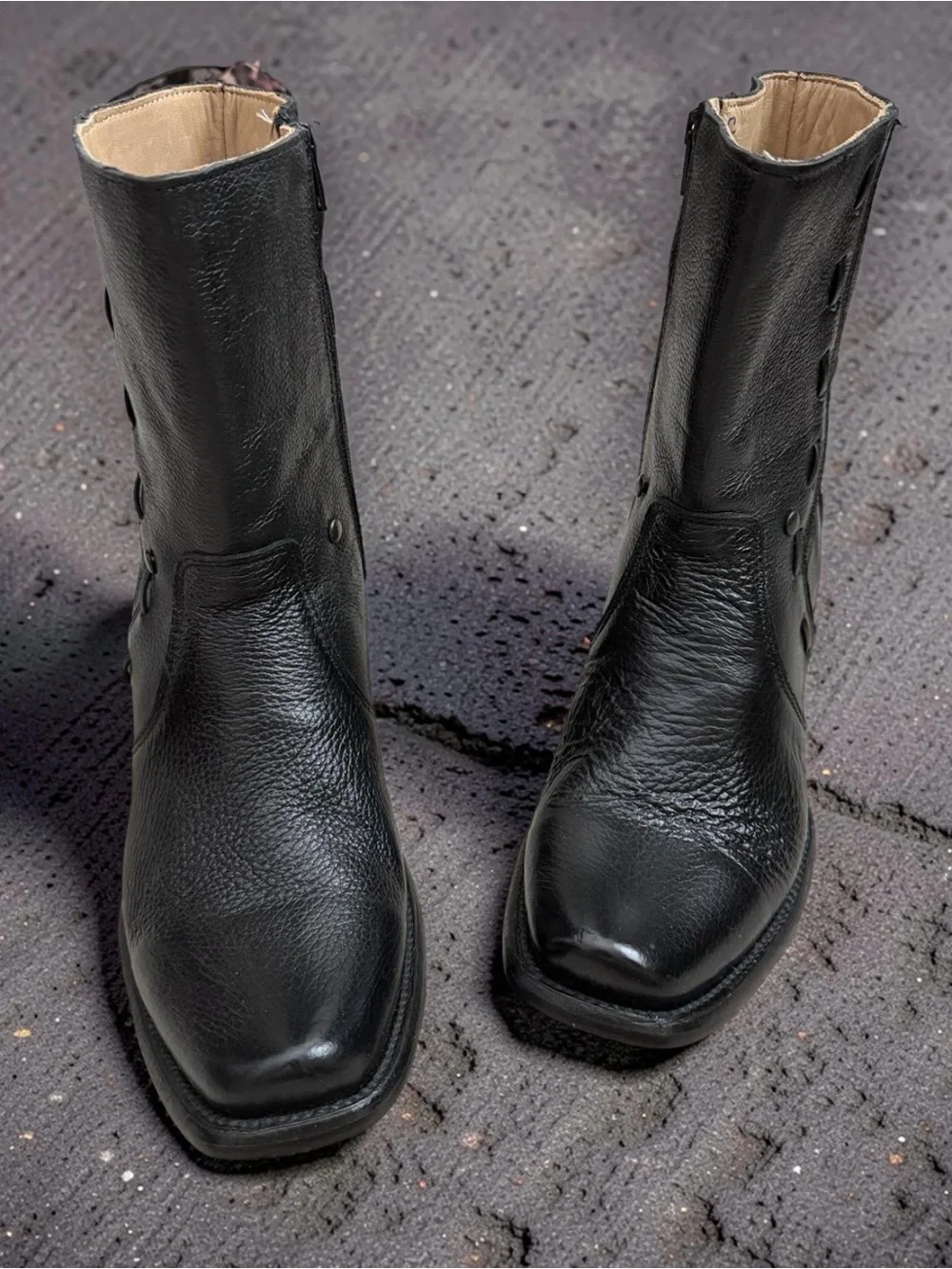 BOTAS EL MECREADO • Black Artsanel Western Handmade in Mexico Boots